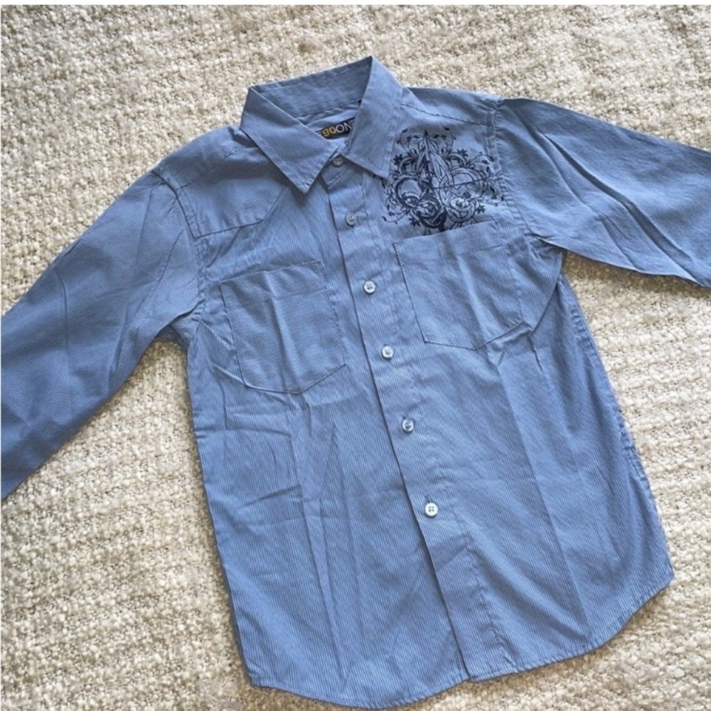 🛹One90one trendy Boys Size 4 Button Down Shirt